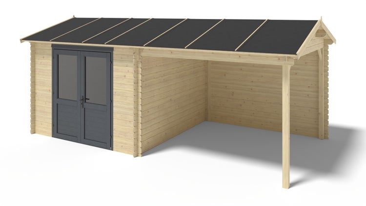 Gartenhaus, Gerätehaus 17,40m2 - 5,79x3m - 28mm