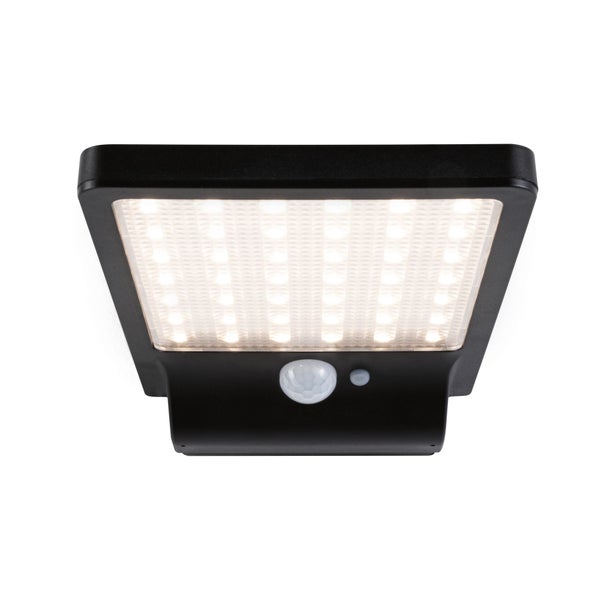 Solar LED Außenwandleuchte Solveig Bewegungsmelder IP44 3000K 338lm Schwarz
