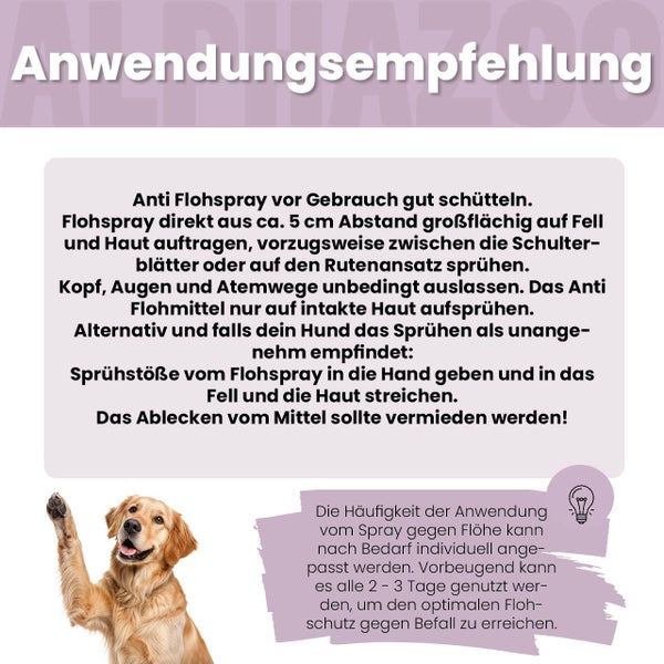 alphazoo ByeByeVloh Flohspray Hunde 250ml