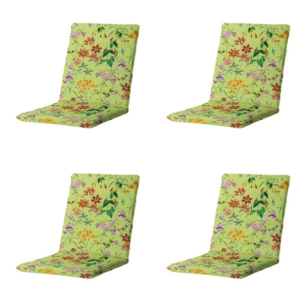 Stuhlauflage Stapelstuhl Milly grün - Ca. 97x49 cm - 4er-Set