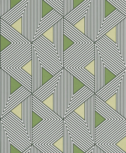 Masureel Tapete geometrisches Motiv Schwarz und Weiß - 53 cm x 10.05 m - 630924