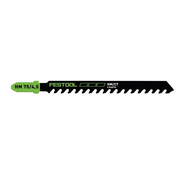 Festool HM 75/4,5/5 Building Materials Abrasive Materials Stichsägeblatt 75 mm 5 Stk. ( 5x 204343 ) gips- und zementgebundene Span- und Faserplatten