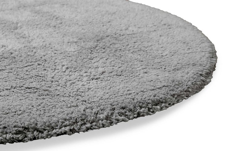 Badteppich Hellgrau Ole WECONhome Basics 90 cm rund