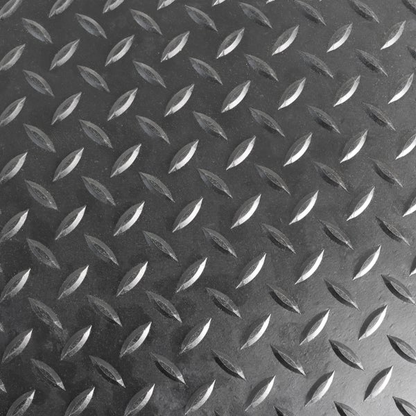 PROREGAL Anti-Ermüdungs-Gummifliesen 3er Set | BxL 240x70cm | Stärke 1,2cm | Schwarz | Anti-Rutsch, Matte, Bodenschutz