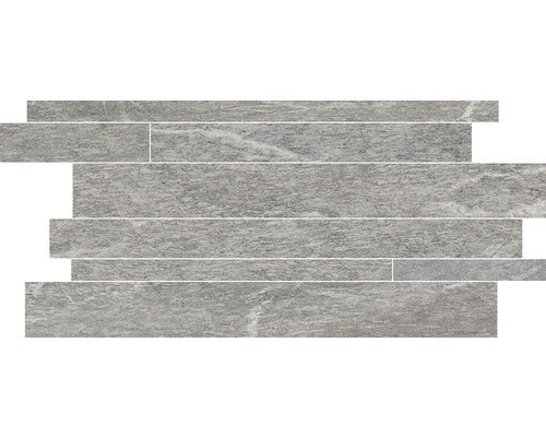 Mosaikfliese aus Steinzeug in Holzoptik