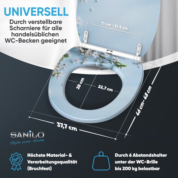 WC-Sitz mit Absenkautomatik & Top Fix Sakura