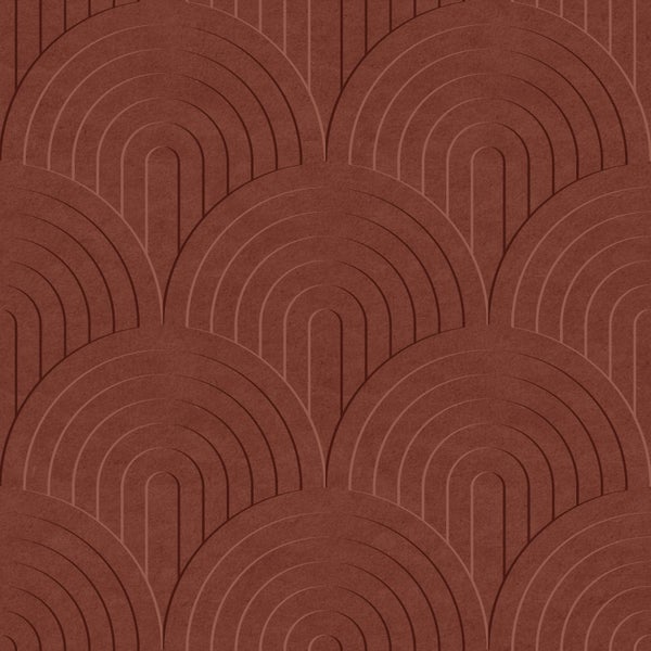 Tapete mit grafischem Halbkreis Muster