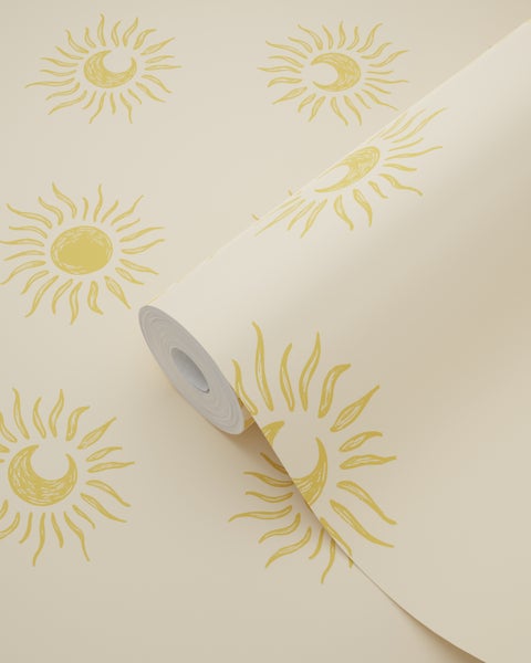 Tapetenrolle mit Sonnendesign