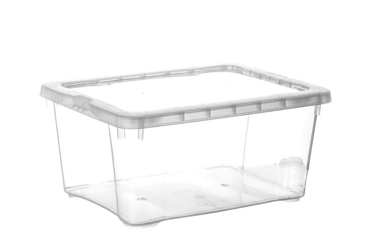 BigDean 12er Set Aufbewahrungsboxen mit Deckel 1,7L klein - belüftete & stapelbare Klarsichtboxen transparent - aus PP-Kunststoff - Organizer Box Aufbewahrung Ordnungsbox 19x14,5x9cm
