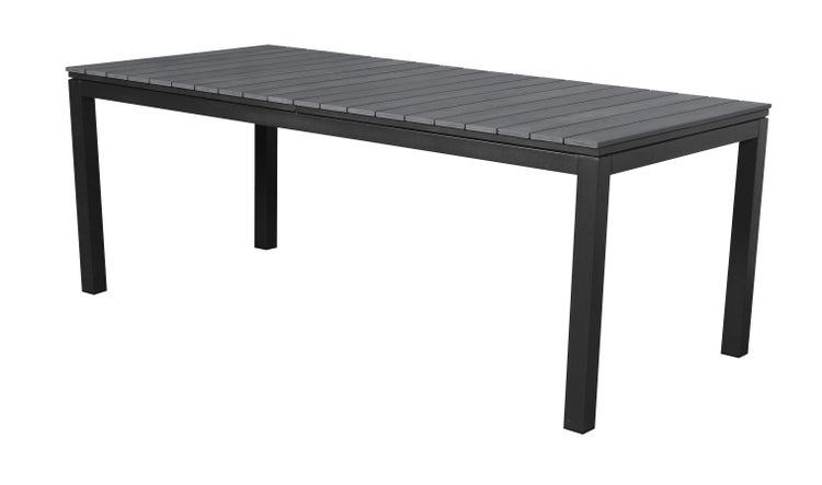 Essy Gartentisch, inkl. 2 Zusatzplatten L 200x300 cm schwarz/grau. 300 X 95 X 76 cm