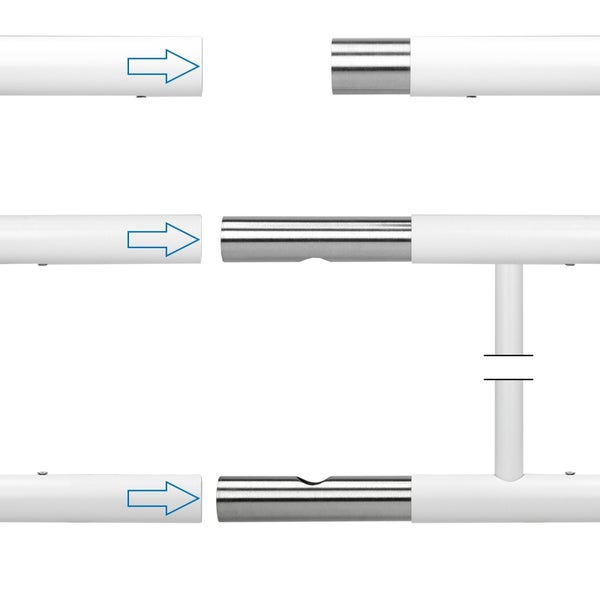 ECD Germany Französischer Balkon 90 x 184 cm mit 14 Füllstäben, Weiß matt & rau, Stahl pulverbeschichtet, Balkongeländer Stabgeländer Balkonbrüstung Balkongitter Fenstergeländer Außen Fenstergitter