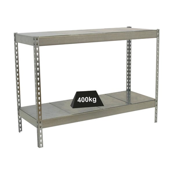 PROREGAL Schwerlastregal Mini Metal Yeti Two HxBxT 90 x 120 x 75 cm Fachlast 400 kg Verzinkt