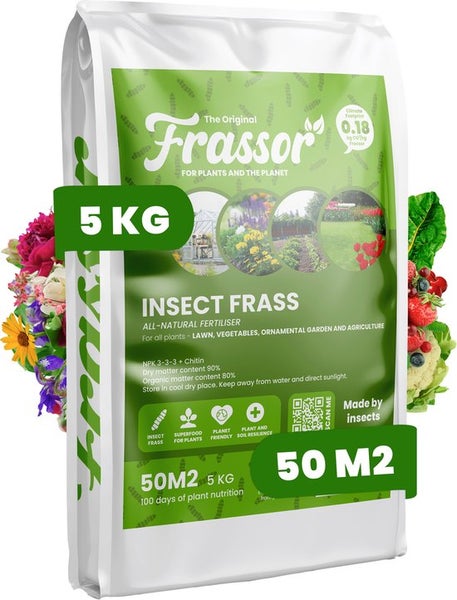 Frassor Insektenfrass Dünger, 5 kg Sack für Rasen, Gemüse, Ziergarten und Landwirtschaft