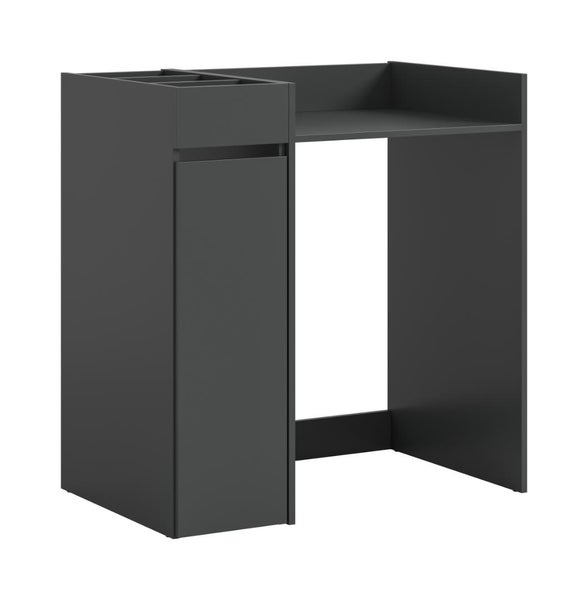 Moderner Schreibtisch mit integriertem Schrank und Ablagefächern zur Arbeitsplatzgestaltung