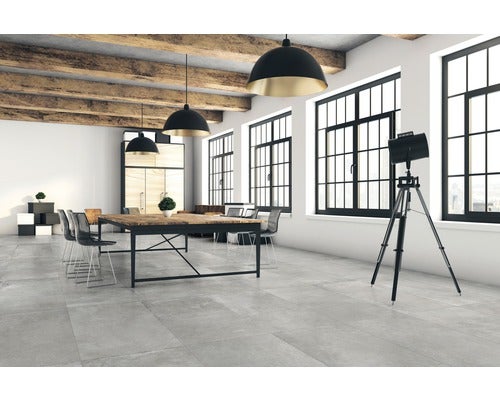 Feinsteinzeug Wand- und Bodenfliese Gare du Nord light grey 30x60 cm