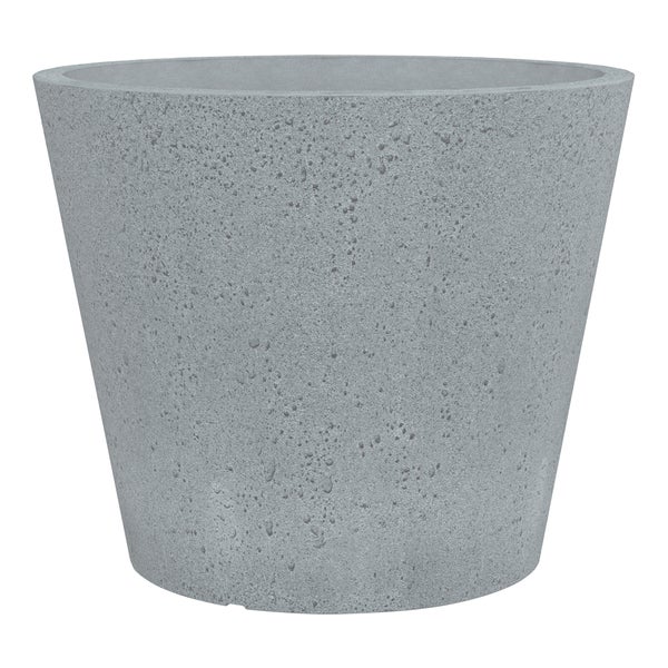 Scheurich C-Cone 30, Pflanzgefäß/Blumentopf/Pflanzkübel, rund,  aus Kunststoff Farbe: Stony Grey, 28,5 cm Durchmesser, 24,3 cm hoch, 10 l Vol.