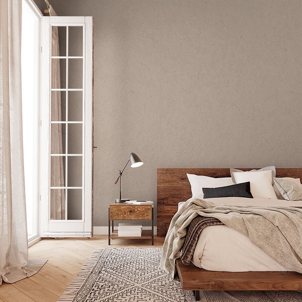 Tapete Beige Struktur Klassisch Romantisch für Wohnzimmer Schlafzimmer Küche MADE IN GERMANY 10,05 x 0,53m