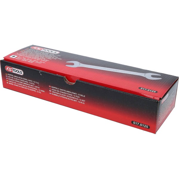 KS TOOLS Doppel-Maulschlüssel-Satz 12tlg. 6 x 7 - 30 x 32 mm - 517.0125