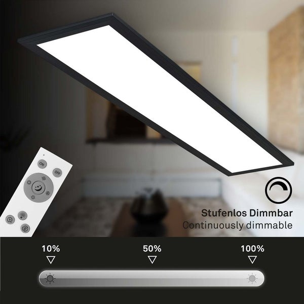 BRILONER - Deckenlampe LED Dimmbar mit Farbtemperatursteuerung und Fernbedienung für Wohnzimmer, Schlafzimmer, Küche und Kinderzimmer, Schwarz, 78 cm