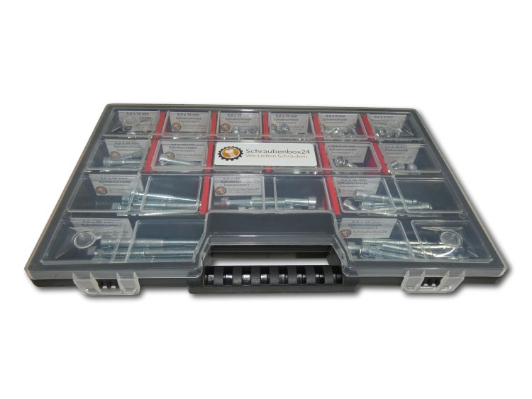 200 tlg Zylinderschrauben Sortiment M6 // 6mm-60mm Schrauben Set Schraubenbox DIN 912/ISO4762 Bolzen Vollgewindeschrauben Maschinenschrauben Gewindeschrauben Zylinderkopfschrauben
