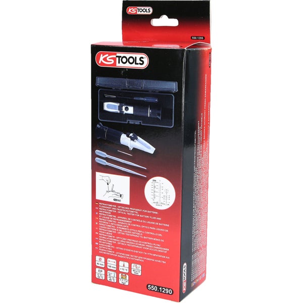 KS TOOLS Refraktometer Kühlflüssigkeit / Batteriesäure - 550.1290