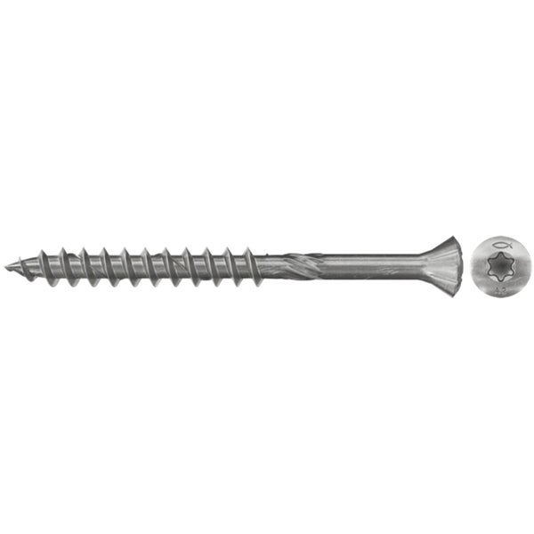 Fischer 200x Holzfassadenschraube FFSII-RT6 4,5 x 60 mm Senkkopf nicht rostender Stahl A2 Teilgewinde Innenstern TX - 548562