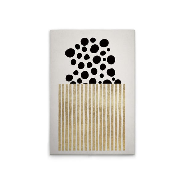 Dekoratives Bild mit Kreismuster und Streifen