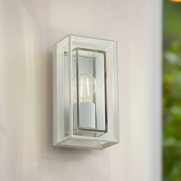 Arcchio Wandleuchte außen Ismera (Modern) in Weiß aus Aluminium (1 flammig, E27) - Außenwandleuchten Wandlampe Led Außenlampe Outdoor für Außenwand/Hauswand Haus Terrasse & Balkon