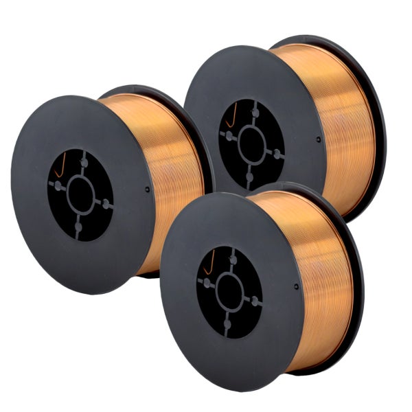 STAHLWERK Schweißdraht MIG MAG ER70S-6 SG2 Ø 0,6 mm S100/D100 3er-Set