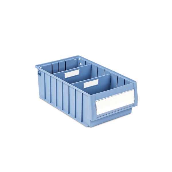 PROREGAL Regalkasten 400 BH Mit Etikett und Schutzhaube HxBxT 14 x 23,4 x 40 cm 9,9 Liter Sichtlagerkasten Sortimentskasten Sortimentsbox Kleinteilebox