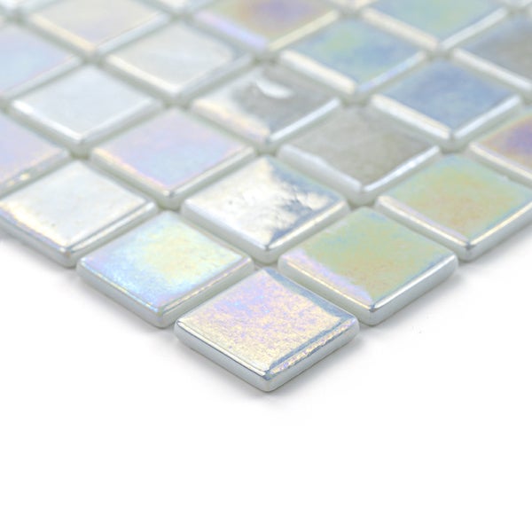 Quadratische Mosaikfliesen aus Glas mit glänzender Oberfläche für Wand und Boden