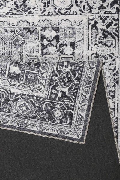 Vintage Teppich Grau Kurzflor Seelace WECONhome 190x290 cm