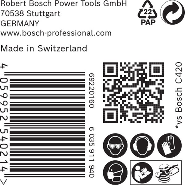 Schleifgitter mit 125 Millimeter Durchmesser