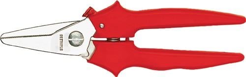 Edelstahlschere mit roten Griffen