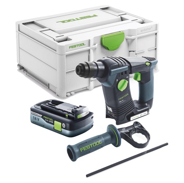 Festool BHC 18-Basic Akku Bohrhammer 18 V 1,8 J SDS Plus Brushless + 1x Akku 4,0 Ah + Systainer - ohne Ladegerät