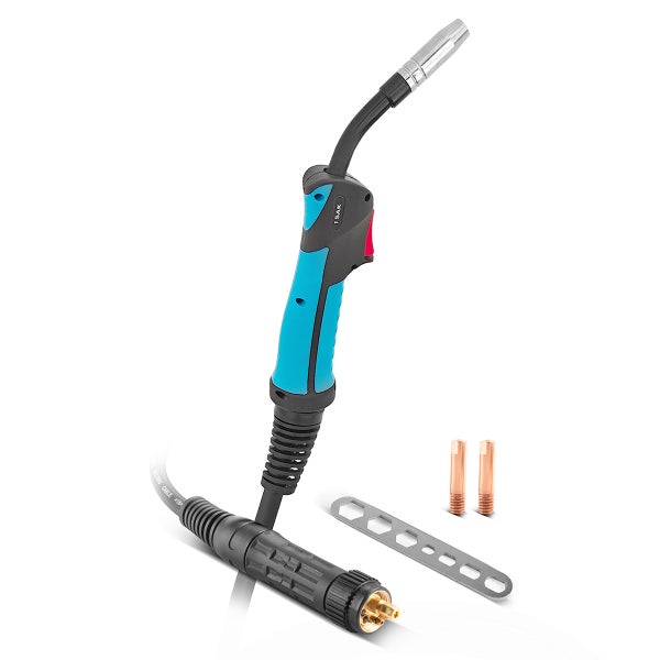 Schweißbrenner mit Düse, Anschlusskabel und Zubehör