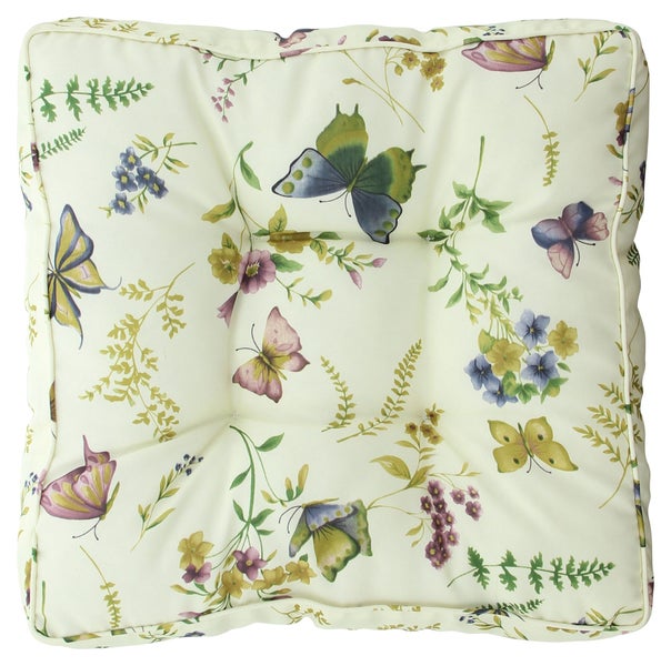 FRANK FLECHTWAREN | Sitzkissen Sommerwiese, POLYESTER, 40 x 40 x 8 cm