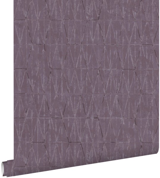 ESTAhome Tapete grafische Linien mauve-violett - 50 x 900 cm - 131416