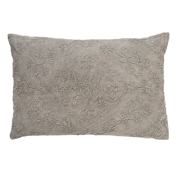 Evy Dekokissen - Mit Blumenmuster 40x60 cm, Grau