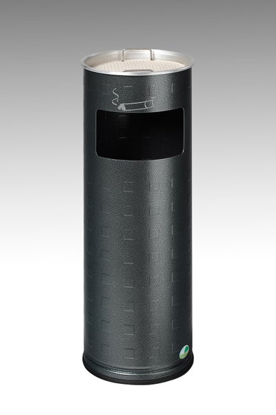 PROREGAL Klassischer Kombiascher Mit Kantenschutz Im Einwurf 16,7 Liter HxBxT 66 x 23 x 23 cm Aluminium Grau