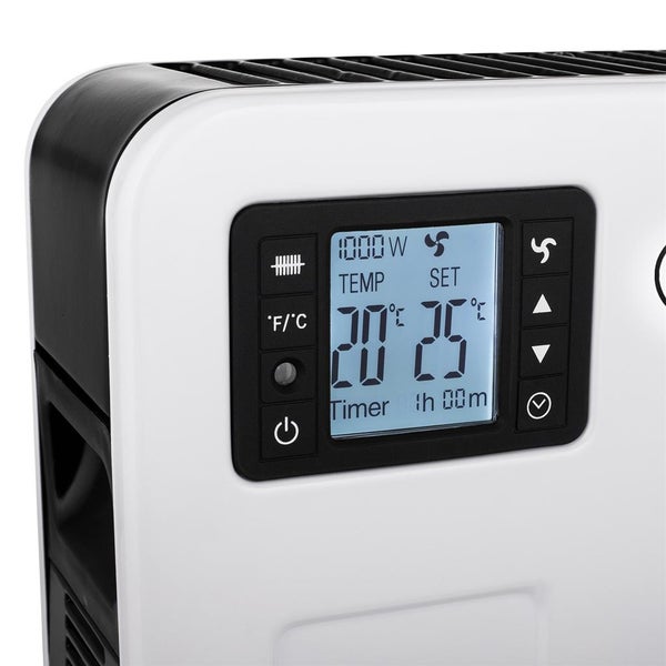 Konvektor Quality Heating Easy Comfort 2300 W 68x45x15 cm Stahl Weiß inkl. WLAN, Thermostat, programmierbar, Fernbedienung, Turbinenlüfter, Überhitzungsschutz, Frostschutz