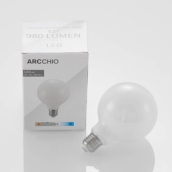 Arcchio LED Leuchtmittel E27, Globeform, 980 Lumen, 2700 Kelvin warmweiß, mit Verpackung.