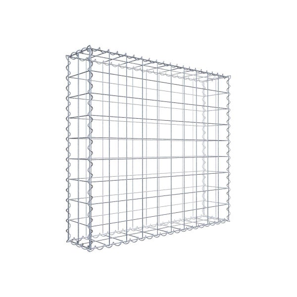 Gabione 100 cm x 90 cm x 20 cm (L x H x T), Maschenweite 10 cm x 10 cm, Spirale