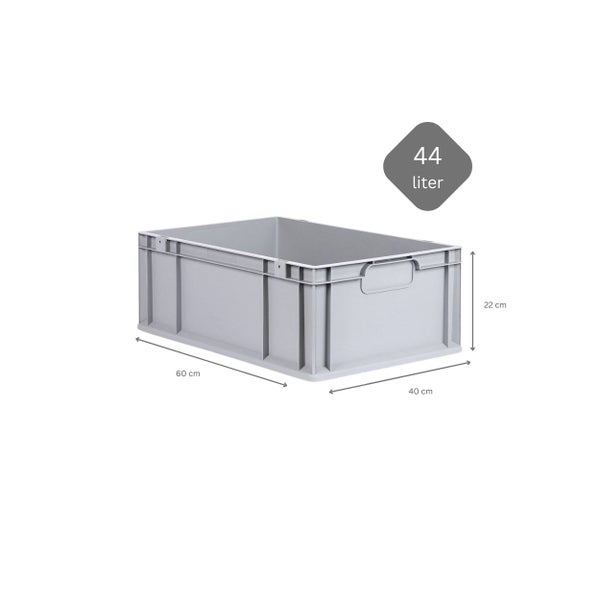 PROREGAL Spar Set 10x Eurobox Nextgen Economy Mit Scharnierdeckel & Gelben Schiebeschnappverschlüsse Griffe Geschlossen HxBxT 22 x 40 x 60 cm 44 Liter
