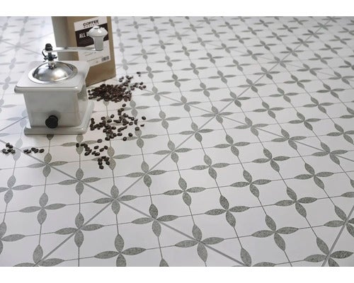 Bodenfliese Meissen Patchwork Clover grey Pattern29,8x29,8cm matt