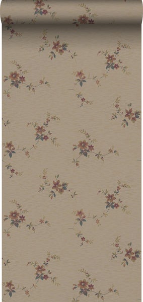 Borastapeter Tapete Blumen Braun - 53 cm x 10.05 m - 660943