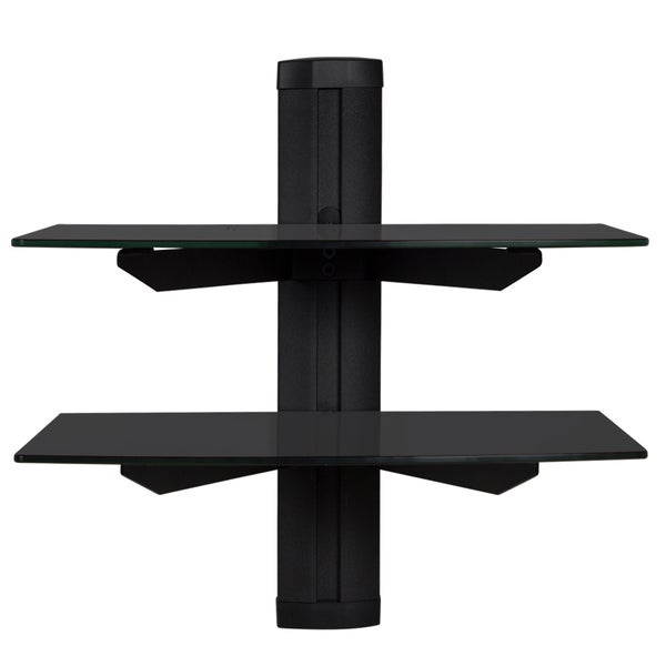Wandregal tectake  45 x 42 x 30 cm mit 2 Ablagen schwarz