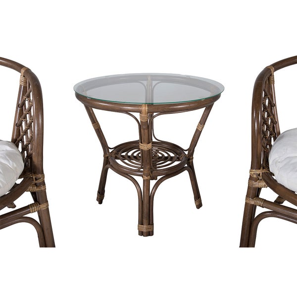 Wera Café-Set 2 Stühle, 1 Tisch Walnuss-Dekor. 55 X 55 X 55 cm