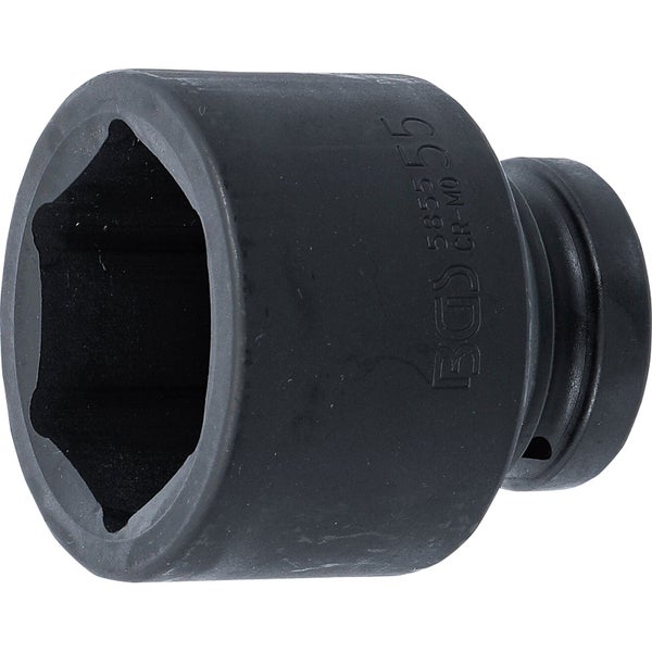 BGS Kraft-Steckschlüssel-Einsatz Sechskant Antrieb Innenvierkant 25 mm (1) SW 55 mm - 5855
