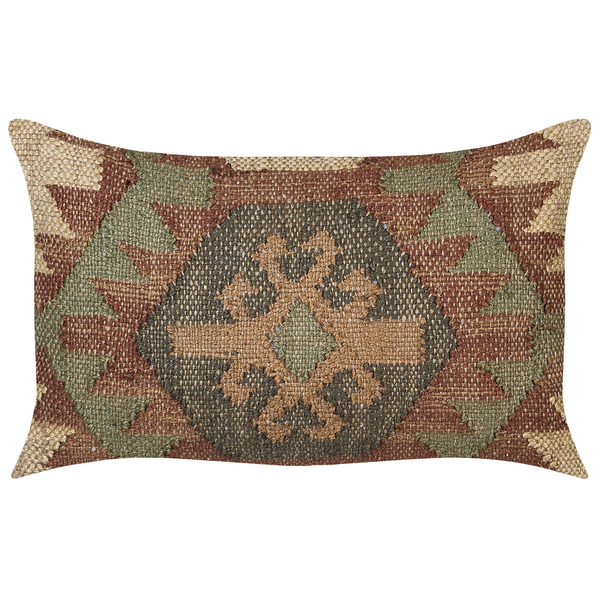 Dekokissen CUMBUM Jute 30 x 50 cm Braun Orientalisches Muster
